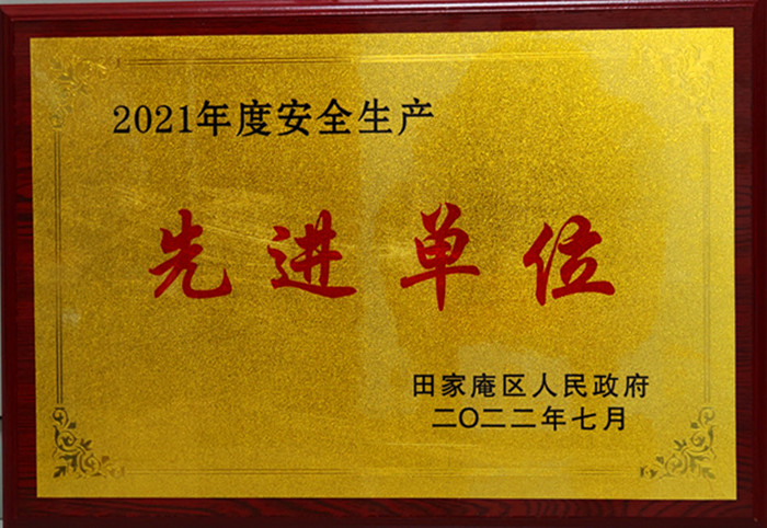 2021年度安全生產(chǎn)先進單位
